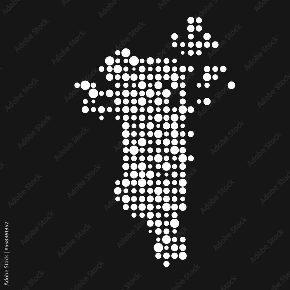 Bahrain Silhouette Pixelated pattern map illustration