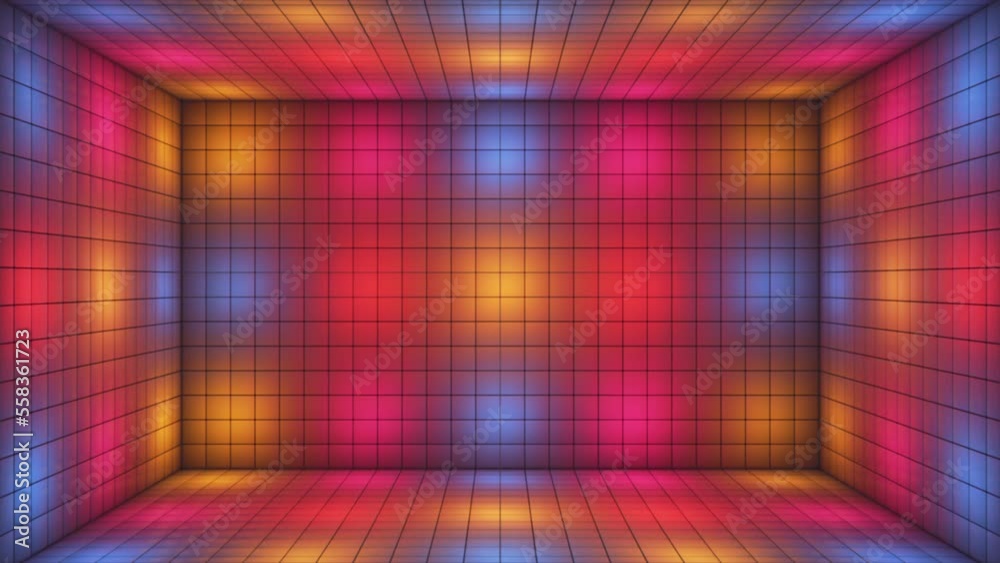 Broadcast Hi-Tech Alternate Blinking Illuminated Cubes Room Stage ...