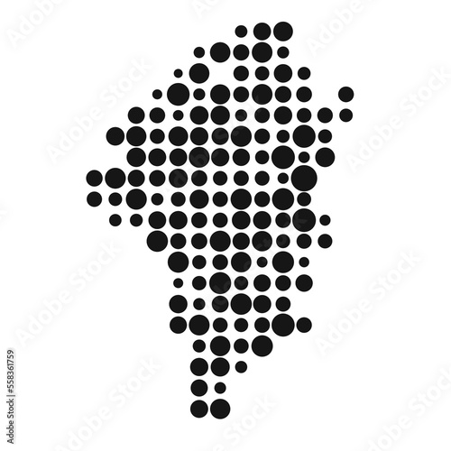 Greenland Silhouette Pixelated pattern map illustration