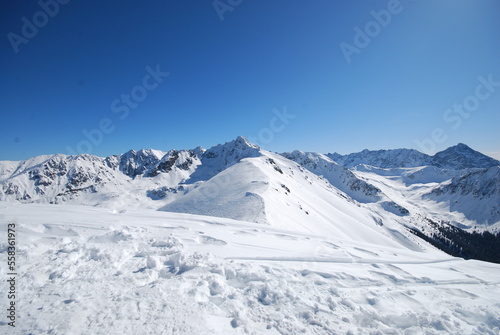 Tatry  g  ry  zima    nieg  dolina  TPN  krajobraz   panorama 
