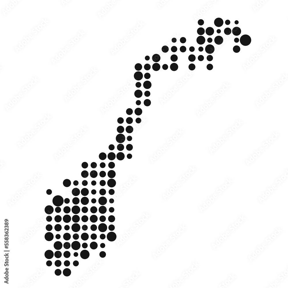 Norway Silhouette Pixelated pattern map illustration Norway Silhouette Pixelated pattern map illustration