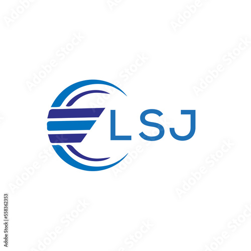 LSJ letter logo. LSJ blue image on white background. LSJ vector logo design for entrepreneur and business. LSJ best icon.		
 photo