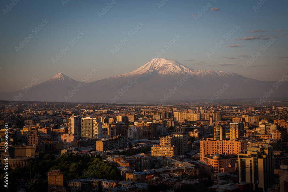 Ararat mountain seen from Yerevan - the capital of Armenia