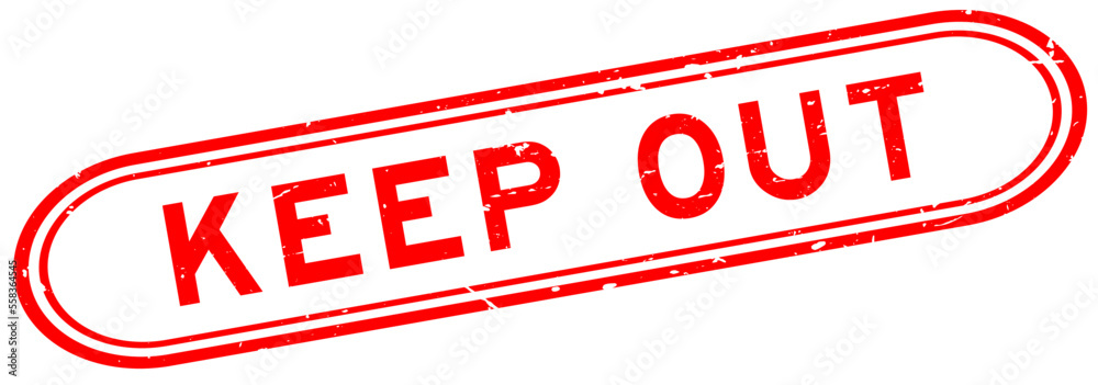 Grunge red keep out word rubber seal stamp on white background Grunge red keep out word rubber seal stamp on white background