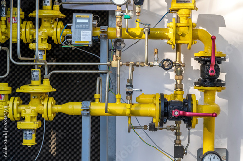 Eine Druckregelanlage und Messanlage des Gasversorgers als Betriebsanlage im Gasnetz photo