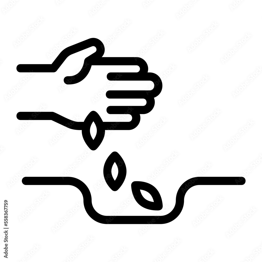 seeding line icon seeding line icon