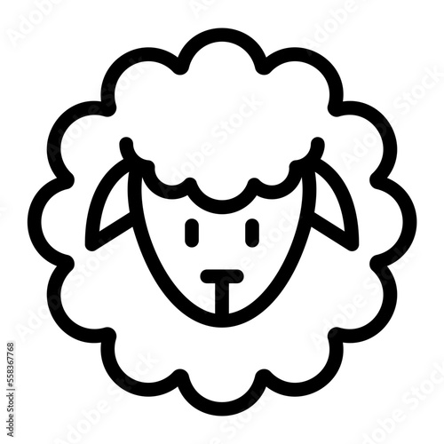 sheep line icon