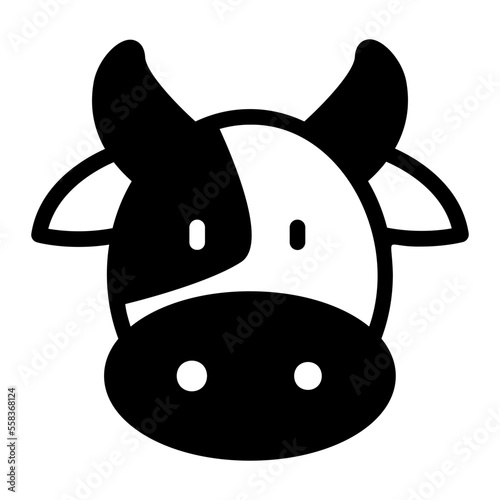 cow glyph icon