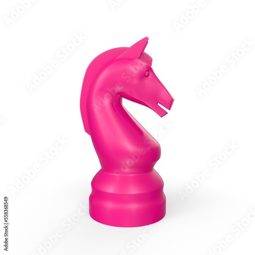 Chess horse isolated on background
