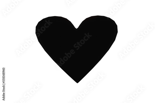 heart of black and white paper, icon, love