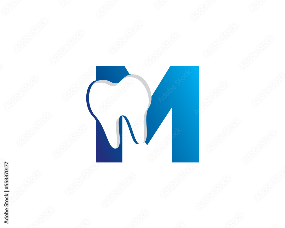 Letter M And Tooth Logo Icon 002 Letter M And Tooth Logo Icon 002