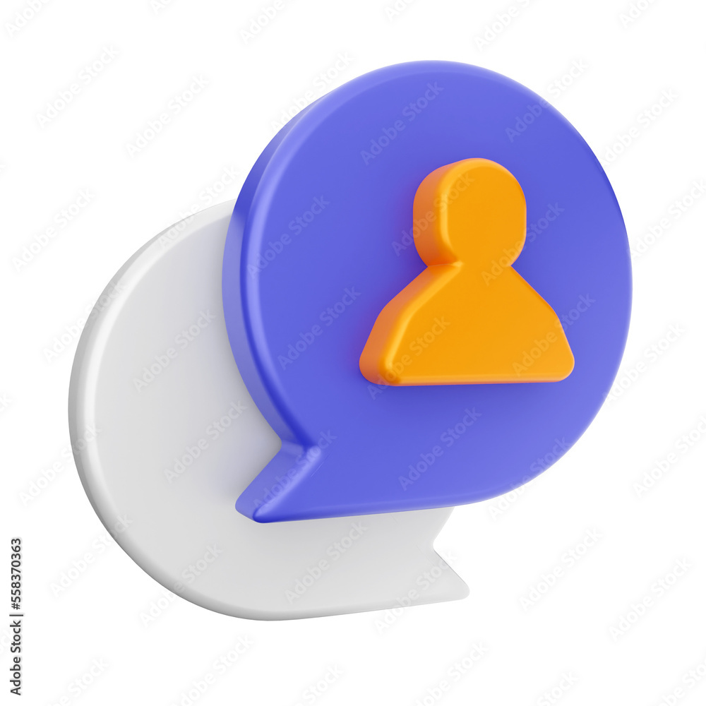 3d chat bubble comment icon illustration render 3d chat bubble comment icon illustration render