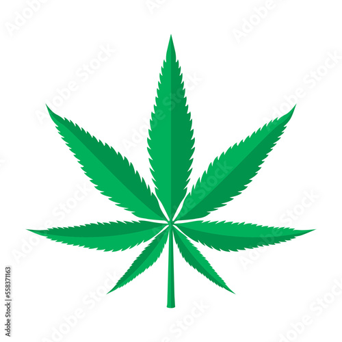 Marijuana Weed Green Herbal Leaf Vector Illustration