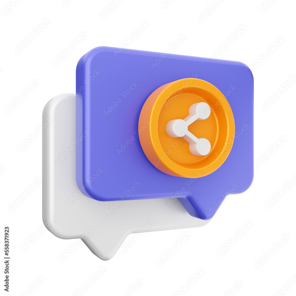 3d chat bubble comment icon illustration render 3d chat bubble comment icon illustration render