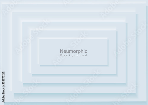 Neumorphic Backgrounds and Backdrops Square pattern, white tone, layered, minimal style background, technology illustration, modern and business, template and banner assembly for products.