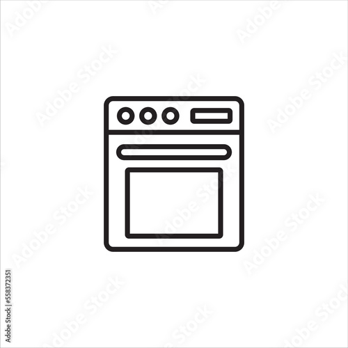 stove icon, vector, illustration