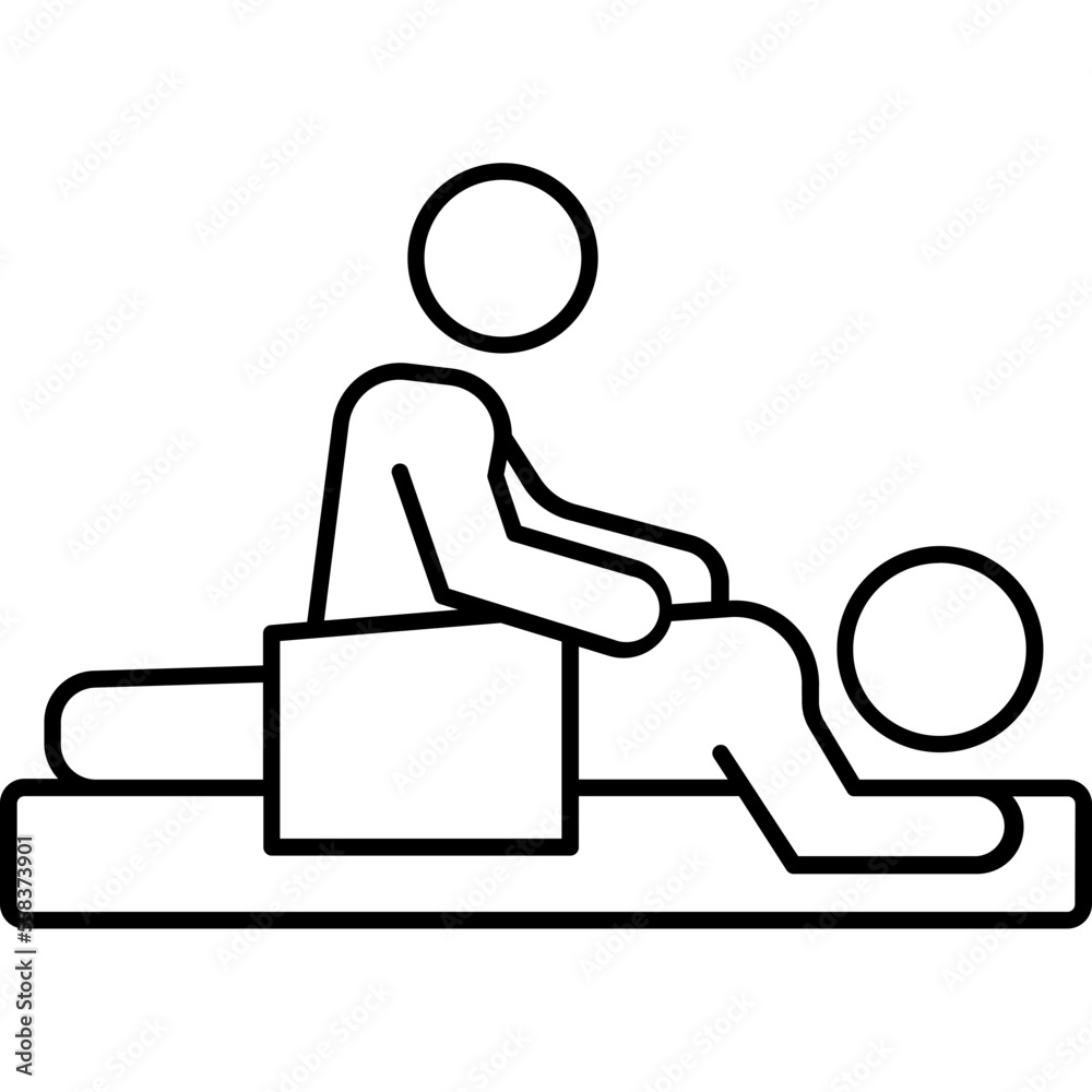 Back massage Vector Icon
Back massage Vector Icon