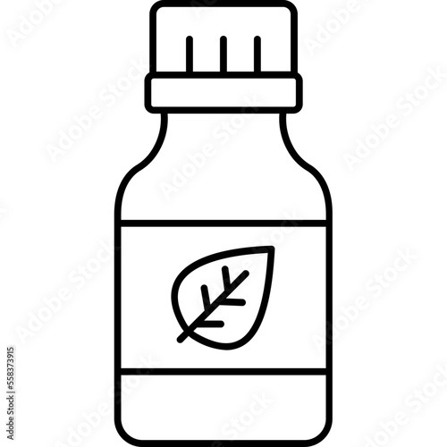Herbal bottle Vector Icon

