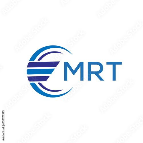 MRT letter logo. MRT blue image on white background. MRT vector logo design for entrepreneur and business. MRT best icon.		
