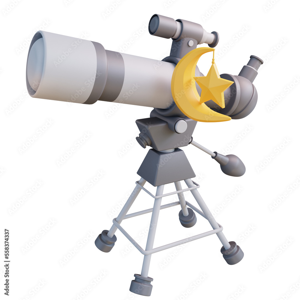 3D Illustration telescope 3D Illustration telescope