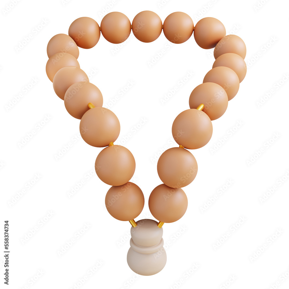 Obraz premium 3D Illustration prayer beads