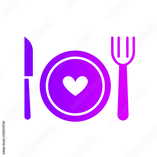 dinner gradient icon