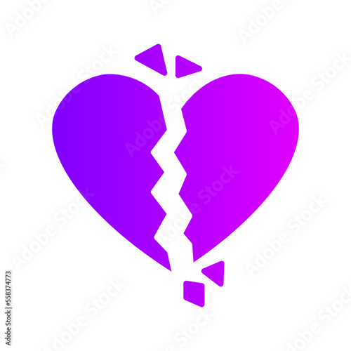 heartbroken gradient icon