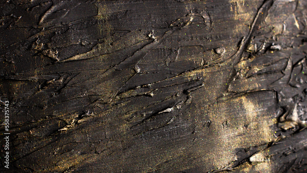 Microtexture black relief strokes with golden plating Microtexture black relief strokes with golden plating