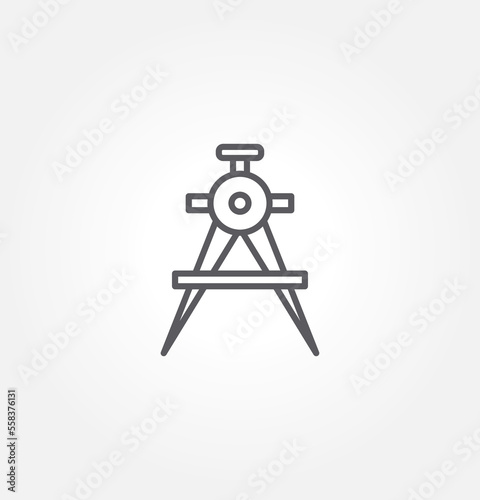 compass divider icon vector illustration logo template for many purpose. Isolated on white background.