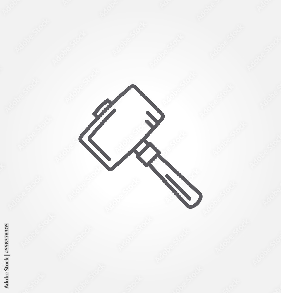 hammer icon vector illustration logo template for many purpose. Isolated on white background. hammer icon vector illustration logo template for many purpose. Isolated on white background.