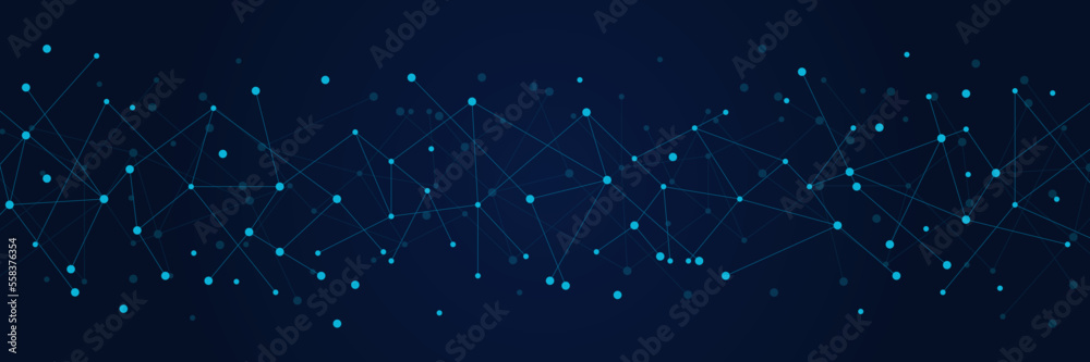 Abstract network technology geometric dots. Network clipart. Connecting dots and lines. Global network connection. Digital technology with plexus background. Vector illustration