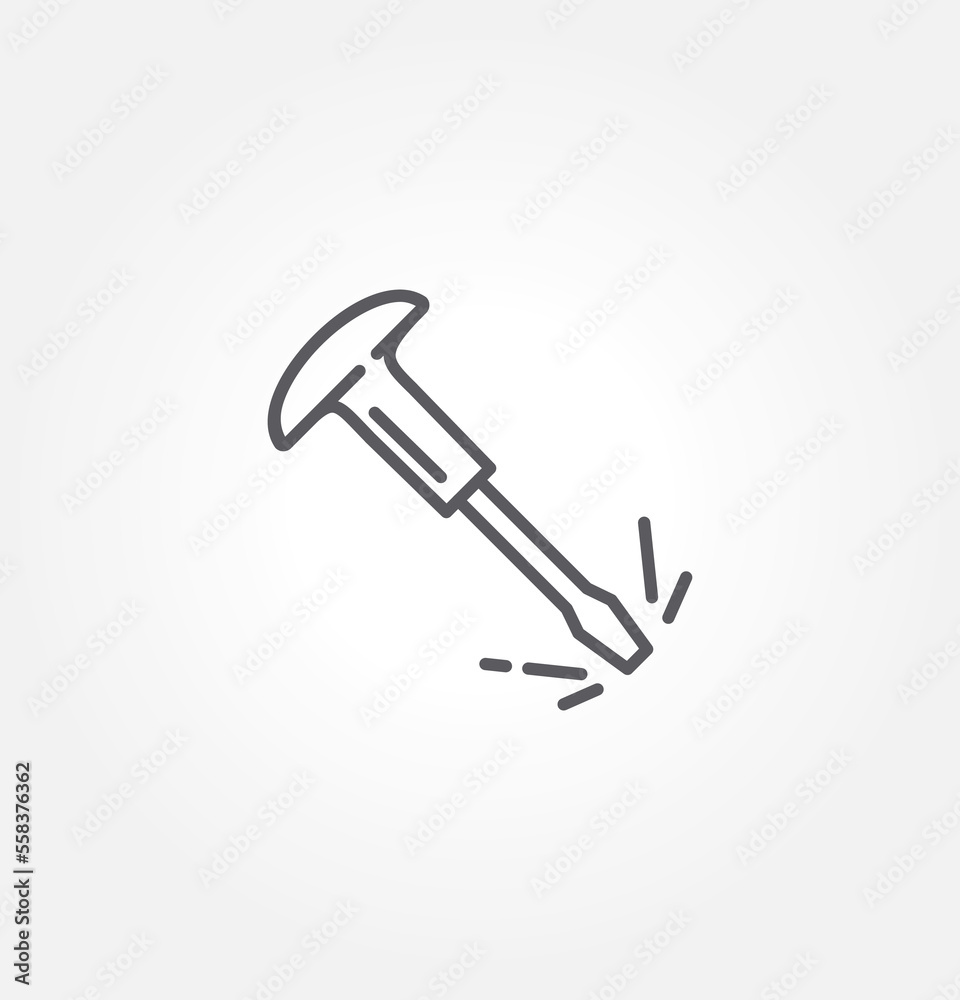 chisel icon vector illustration logo template for many purpose. Isolated on white background. chisel icon vector illustration logo template for many purpose. Isolated on white background.