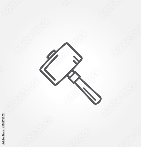 hammer icon vector illustration logo template for many purpose. Isolated on white background. © Haritselarif