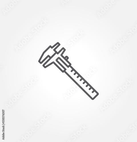 ruler icon vector illustration logo template for many purpose. Isolated on white background.