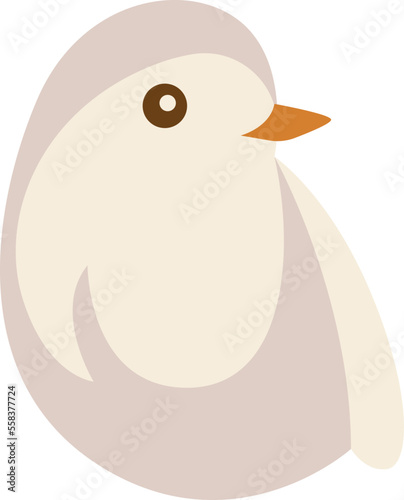 Cute birds flat icon Bird nests