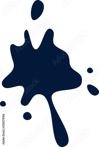 Ink blot flat icon Office stationery