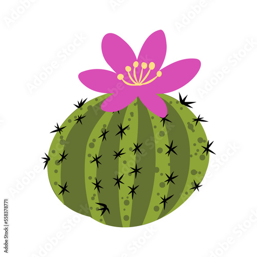 cactus cartoon vector and illustration, hand drawn style, isolated on white background.
