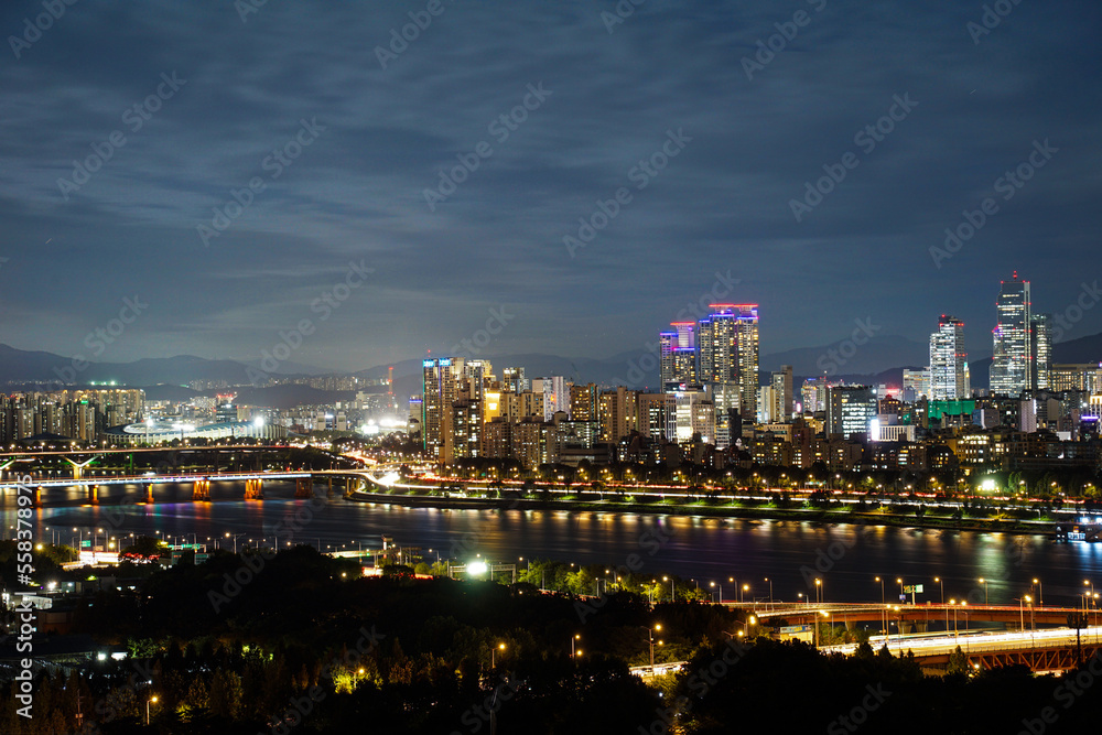 Night view around Seoul, Korea