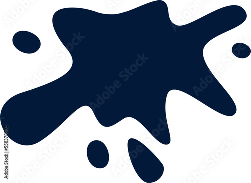 Ink blot flat icon Office stationery