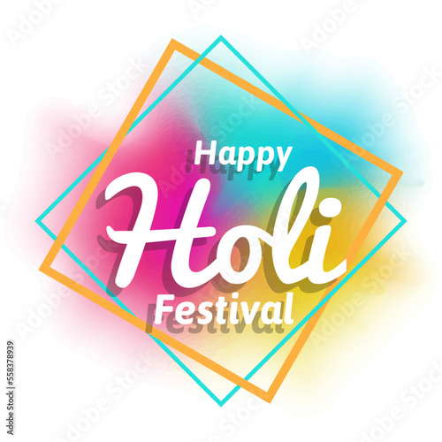 illustration of abstract colorful Happy Holi background. vector file