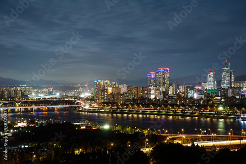 Night view around Seoul  Korea