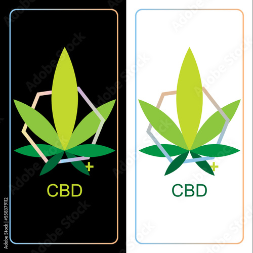 Vector Desigh sinage for CBD canabidiol products for advertiser, brand, corporate