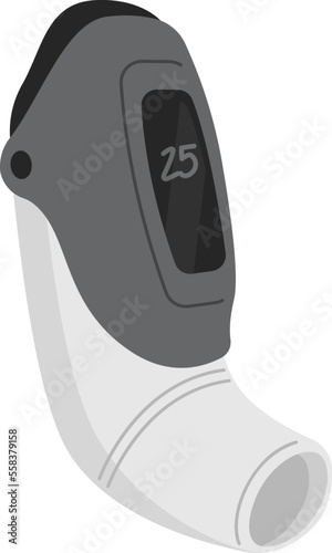 Portable inhaler flat icon Treatment of asthma symptoms