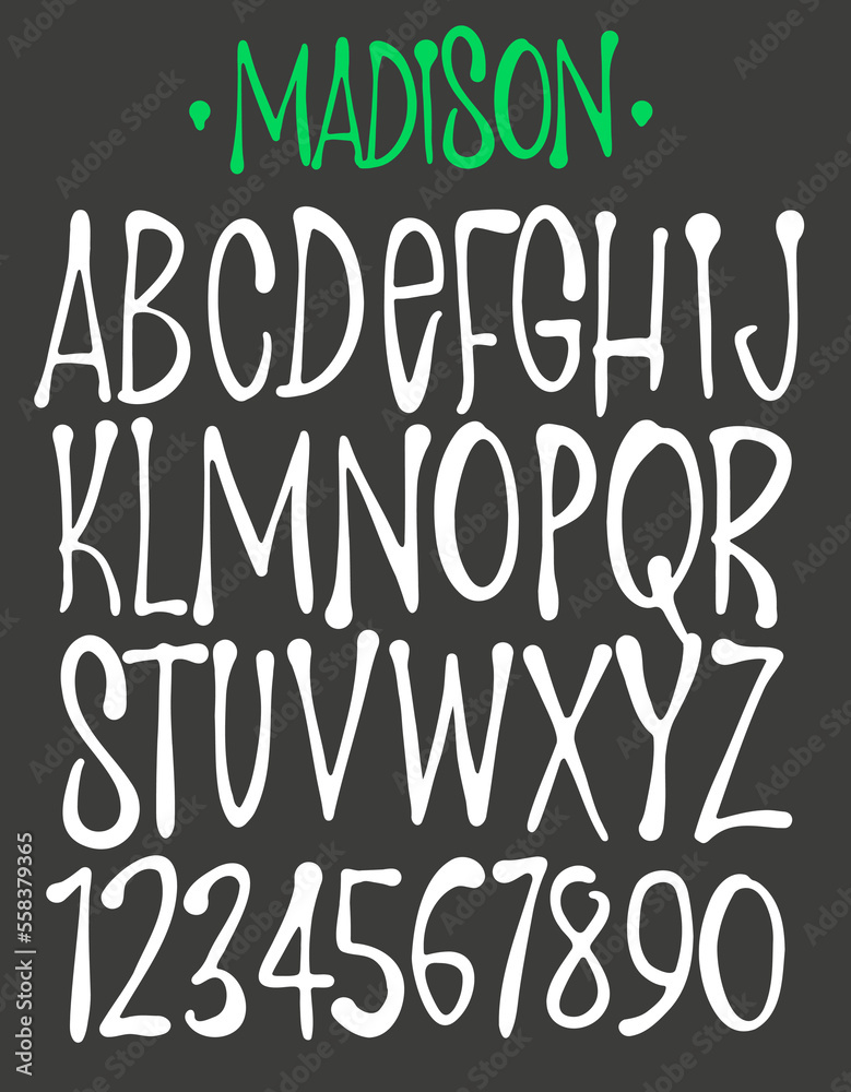 Handwritten Font, Typography vector illustration Handwritten Font, Typography vector illustration