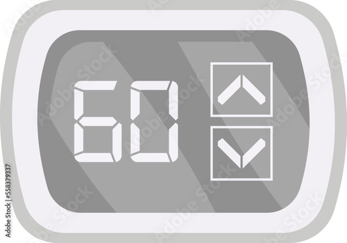 Thermostat display flat icon Electric screen