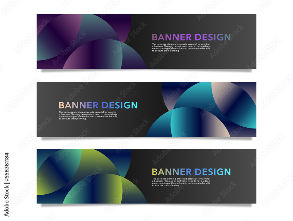 Fototapeta premium Abstract Web banner design background or header template stock vector 