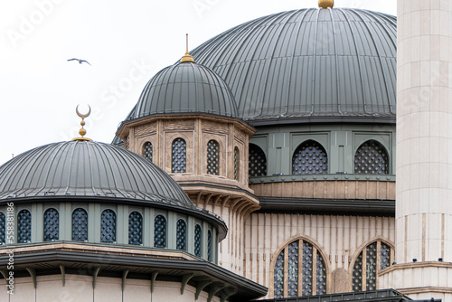 Close up Taksim Mosque View in Istanbul, Turkey