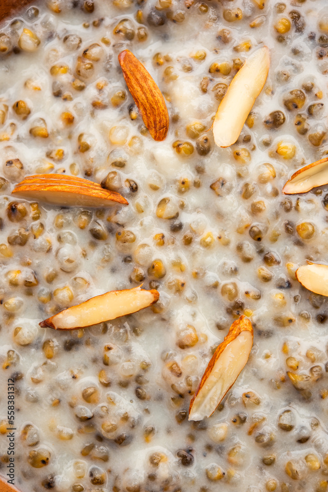 Kodo foxtail millet kheer or varagu arisi payasam is a popular Indian dessert Stock Photo