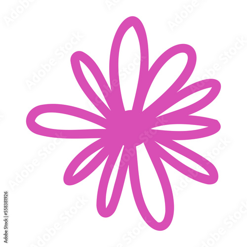 Colorful flower . Spring season. Flat style vector illustration. Isolated on white background.