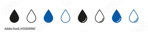 Drop water vector icon. Flat style outline.Vector illustration isolated on white background. EPS 10